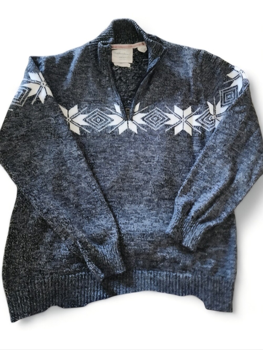 Men's Gray Patterned Sweater
